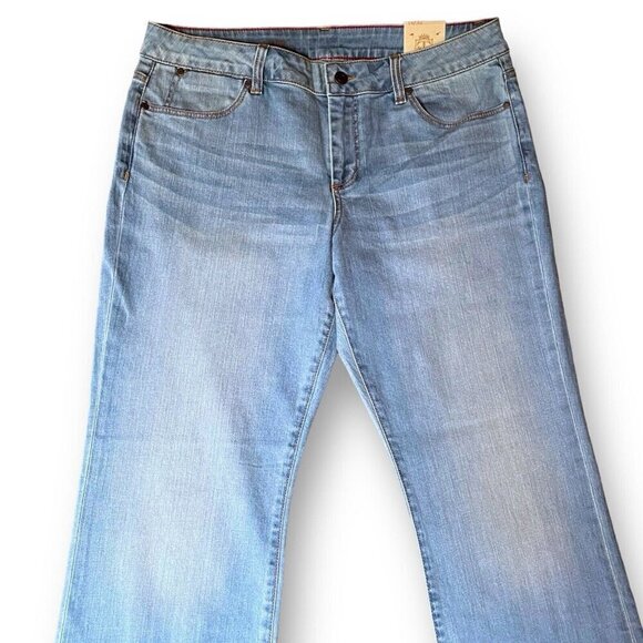 Talbots Womens Signature Boot Cut Jeans Sz 14 Blue Stretch Denim 32" Inseam - Picture 2 of 8